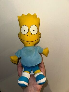 Bart Simpson Plush Cartoon Toy Vintage 1990